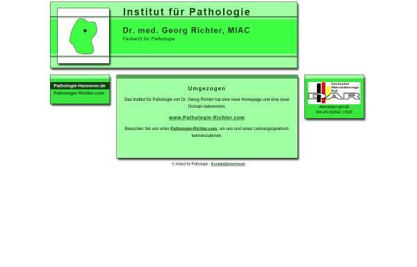 Vorschau von www.pathologie-hannover.de, Praxis für Pathologie und Zytologie Burgwedel