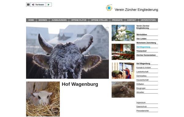 Vorschau von www.hof-wagenburg.ch, Hof Wagenburg Bauernbetrieb
