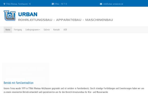 Vorschau von www.urban-armaturen.de, Urban Rohrleitungs-, Apparate- und Maschinenbau GmbH