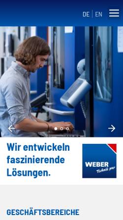 Vorschau der mobilen Webseite www.webergmbh.de, Weber GmbH