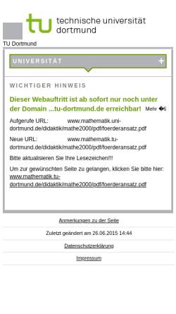 Vorschau der mobilen Webseite www.mathematik.uni-dortmund.de, Wittmann, Erich Christian