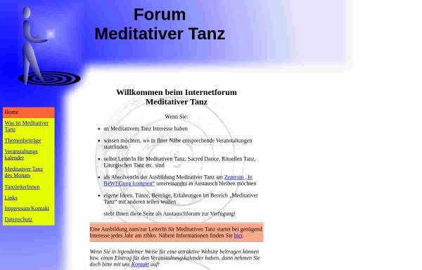 Vorschau von www.meditativer-tanz.de, Internet-Forum Meditativer Tanz