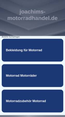 Vorschau der mobilen Webseite www.joachims-motorradhandel.de, Joachim's Motorradhandel