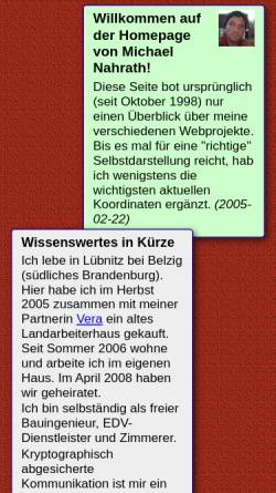 Vorschau der mobilen Webseite michael.nahrath.de, Nahrath, Michael