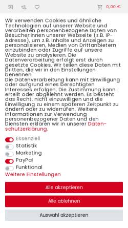 Vorschau der mobilen Webseite www.tabletopstore.de, Gwindi GmbH