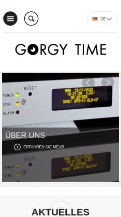 Vorschau der mobilen Webseite www.gorgy-timing.de, Gorgy Timing GmbH