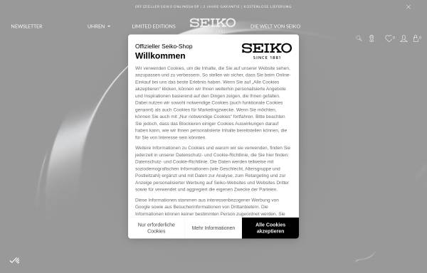 Vorschau von seiko.de, SEIKO Deutschland, Branch of SEIKO UK Ltd.
