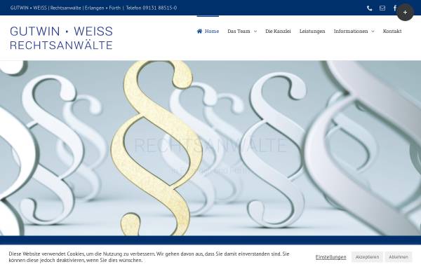 Vorschau von www.gw-recht.de, Gutwin Weiss Rechtsanwälte