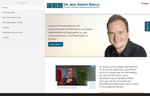 Vorschau von www.schlafmedizin-praxis.de, Bodlaj, Dr. med. Robert