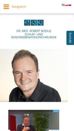 Vorschau der mobilen Webseite www.schlafmedizin-praxis.de, Bodlaj, Dr. med. Robert