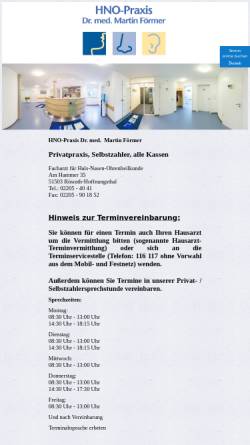 Vorschau der mobilen Webseite www.dr-foermer.de, Förmer, Dr. med. Martin