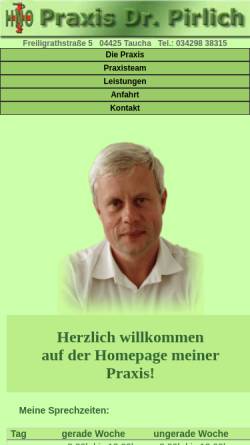 Vorschau der mobilen Webseite dr-pirlich.de, Pirlich, Dr. med. Thomas