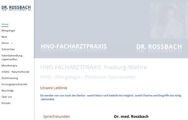 Vorschau von www.praxis-rossbach.de, Rossbach, Dr. med. Thomas