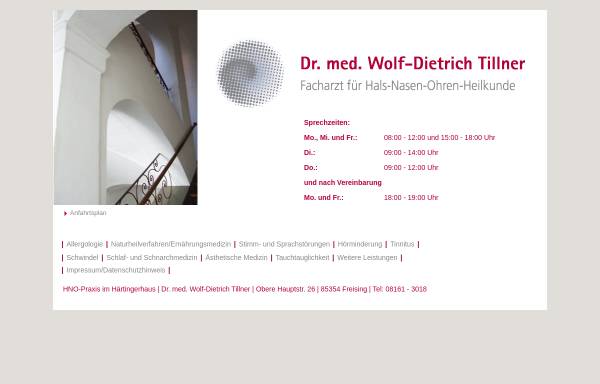 Vorschau von www.dr-tillner.de, Tillner, Dr. med. Wolf-Dietrich
