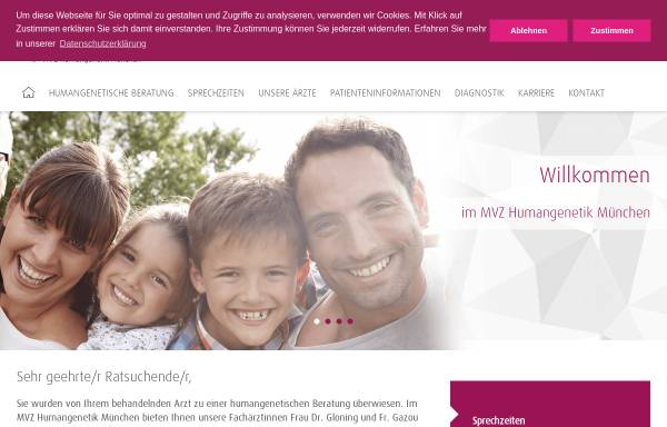 Vorschau von www.genetik-muenchen.de, Ovens-Raeder, Dr. med. Angela
