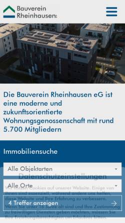 Vorschau der mobilen Webseite bauverein-rheinhausen.de, Bauverein Rheinhausen eG