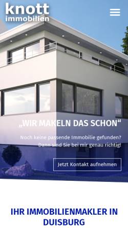 Vorschau der mobilen Webseite knott-immobilien.de, Knott Immobilien