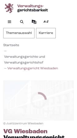 Vorschau der mobilen Webseite vg-wiesbaden-justiz.hessen.de, Verwaltungsgericht Wiesbaden