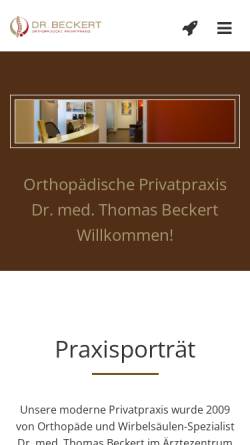 Vorschau der mobilen Webseite orthopaedie-chiemsee.de, Beckert, Dr. med. Thomas