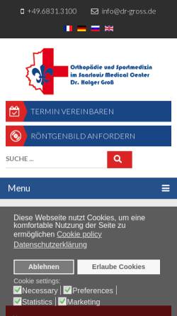 Vorschau der mobilen Webseite www.dr-gross.de, Gross, Dr. med. Holger