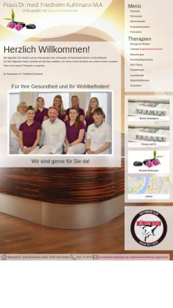 Vorschau der mobilen Webseite www.dr-kuhlmann-koeln.de, Kuhlmann, Dr. med. Friedhelm