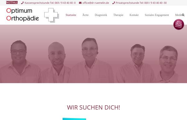Vorschau von www.dr-ruemelin.de, Rümelin, Dr. med. Alexander - Orthopädisches Zentrum