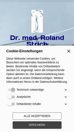 Vorschau der mobilen Webseite www.orthopaedie-ratingen.de, Strich, Dr. med. Roland