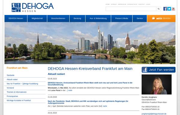 Vorschau von www.dehoga-frankfurt.de, Hotel- und Gaststättenvereinigung Frankfurt am Main e. V.