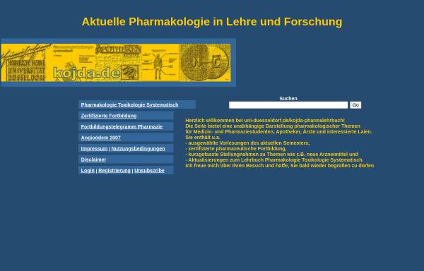 Vorschau von www2.hhu.de, Aktuelle Pharmakologie in Lehre und Forschung