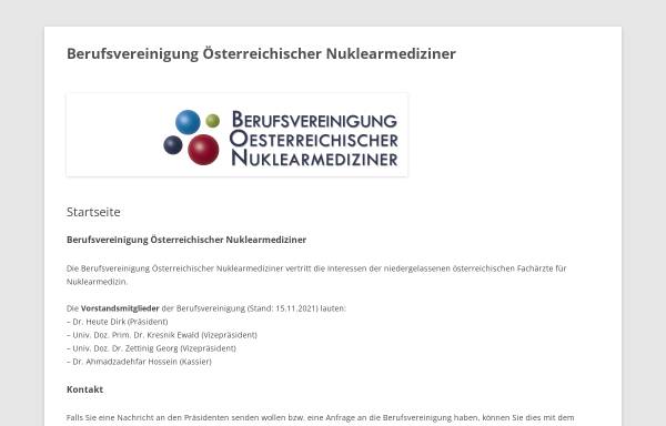 Vorschau von www.bv-nuklearmedizin.at, Berufsverband Österreichischer Nuklearmediziner