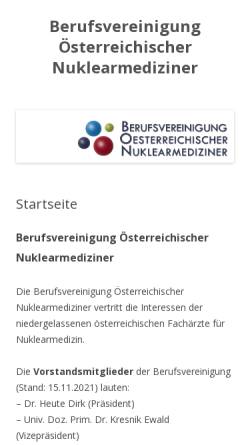 Vorschau der mobilen Webseite www.bv-nuklearmedizin.at, Berufsverband Österreichischer Nuklearmediziner
