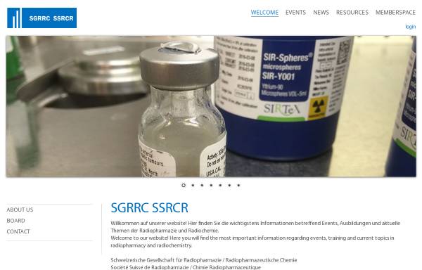 Vorschau von www.sgrrc.ch, Schweizerische Gesellschaft für Radiopharmazie / Radiopharmazeutische Chemie [SGRRC]