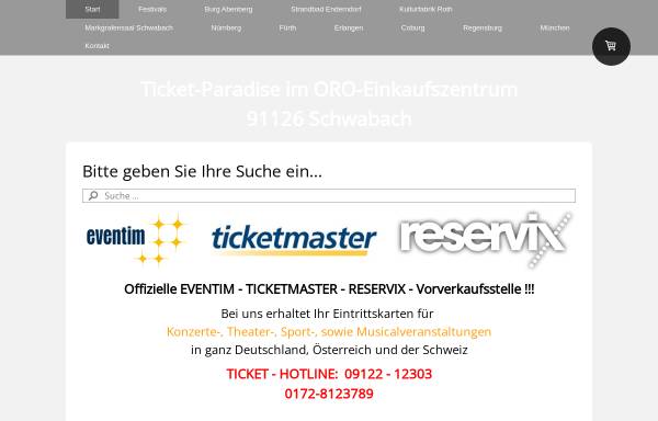 Vorschau von ticket-paradise.de, Ticket Paradise