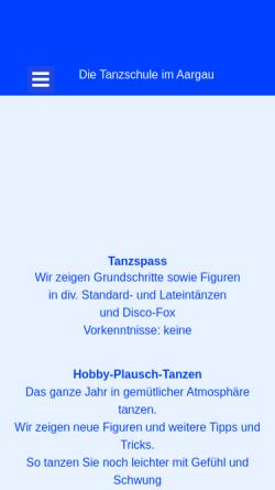 Vorschau der mobilen Webseite www.tanzbabs.ch, Tanzschule Babs Gattlen