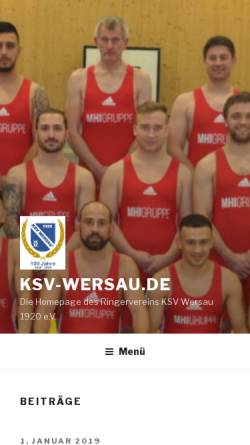 Vorschau der mobilen Webseite www.ksv-wersau.de, KSV 1920 Wersau e.V.