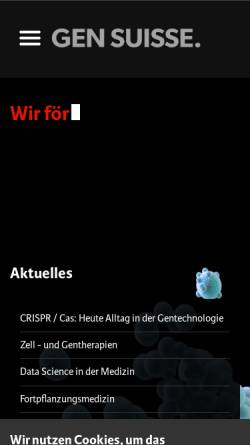 Vorschau der mobilen Webseite www.gensuisse.ch, Gen Suisse