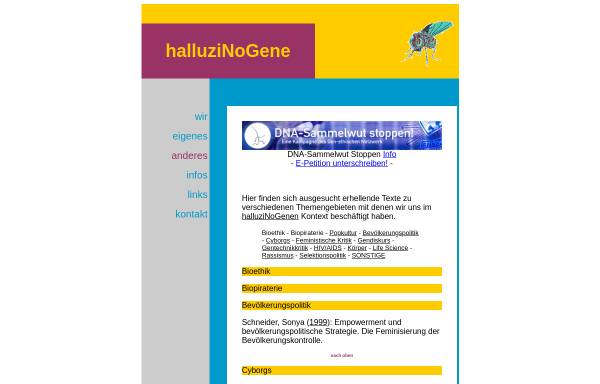 Vorschau von www.halluzinogene.org, Netzseite der Gruppenzusammenschlusses HalluziNoGene