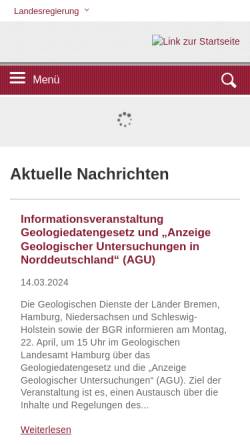 Vorschau der mobilen Webseite www.lgb-rlp.de, Aktuelle Erdbebenereignisse