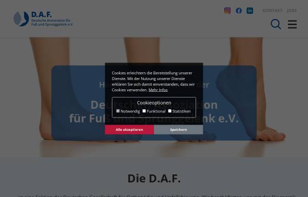 Vorschau von www.fuss-chirurgie.de, Deutsche Assoziation der orthopädischen Fußchirurgen e. V. (DAF)