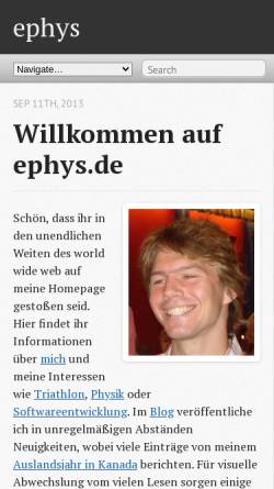 Vorschau der mobilen Webseite www.ephys.de, Nicklas, Eike