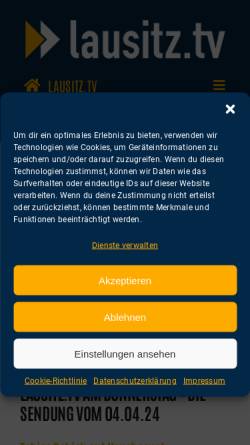 Vorschau der mobilen Webseite www.lausitz-tv.de, Lausitz TV