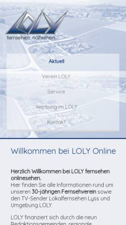 Vorschau der mobilen Webseite www.loly.ch, LOLY