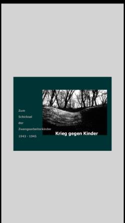 Vorschau der mobilen Webseite www.krieggegenkinder.org, Krieg gegen Kinder