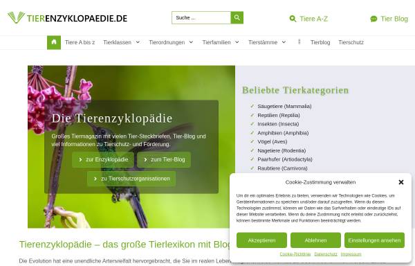 Vorschau von www.tierenzyklopaedie.de, Arche Online