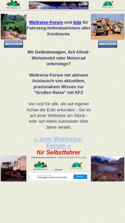 Vorschau der mobilen Webseite www.weltreise-forum.info, Weltreise-Forum