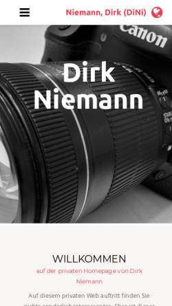 Vorschau der mobilen Webseite www.dirk-niemann.com, Niemann, Dirk