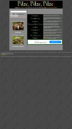 Vorschau der mobilen Webseite www.pilzepilze.de, Pilz-Informationen und Pilz-Forum (von Georg Müller)