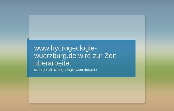 Forschungsergebnisse des Fachbereiches Hydrogeologie und Umwelt der Universität Würzburg