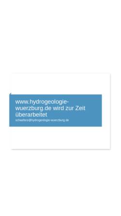 Vorschau der mobilen Webseite www.hydrogeologie-wuerzburg.de, Forschungsergebnisse des Fachbereiches Hydrogeologie und Umwelt der Universität Würzburg