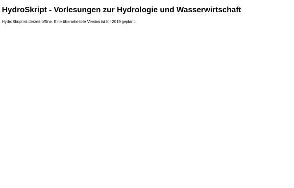 Vorschau von www.hydroskript.de, Hydrologie